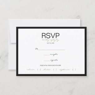 Tarjetas de respuesta RSVP de matrimonio de banda