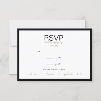 Tarjetas de respuesta RSVP de matrimonio de banda