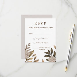 Tarjetas de respuesta RSVP de matrimonio floral de