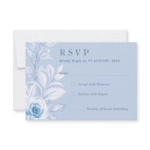 Tarjetas de respuesta RSVP floral de Moda romántic
