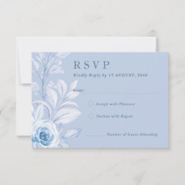 Tarjetas de respuesta RSVP floral de Moda romántic