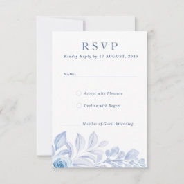 Tarjetas de respuesta RSVP floral de Moda romántic