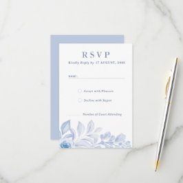 Tarjetas de respuesta RSVP floral de Moda romántic