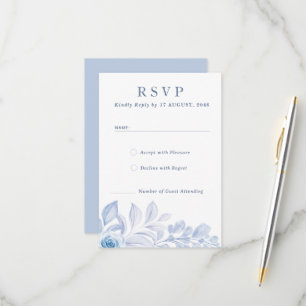 Tarjetas de respuesta RSVP floral de Moda romántic