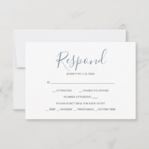 Tarjetas de respuesta RSVP neutrales