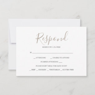 Tarjetas de respuesta RSVP neutrales