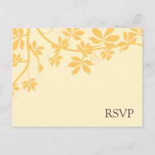Tarjetas De Respuesta RSVP Oro Y Amarillo