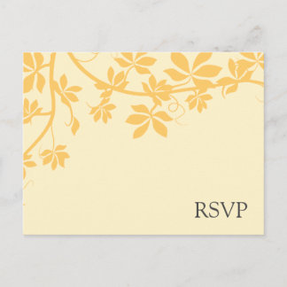 Tarjetas De Respuesta RSVP Oro Y Amarillo