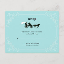 Tarjetas de respuesta RSVP para Caballos y Carrito