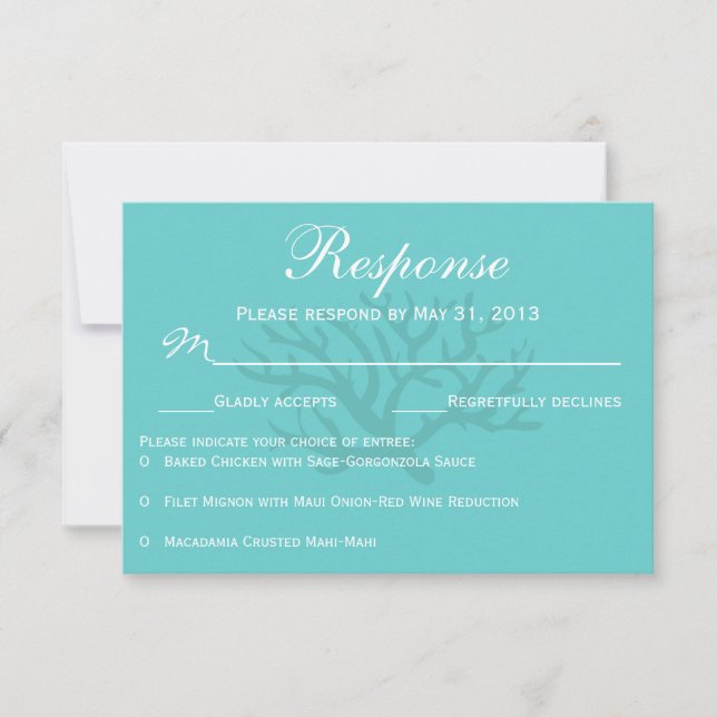 Tarjetas de respuesta RSVP para la boda de caballi (Anverso)