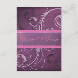 Tarjetas de respuesta RSVP para Swirls elegantes d