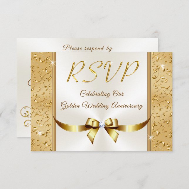 Tarjetas de respuesta RSVP personalizables para bo (Anverso / Reverso)