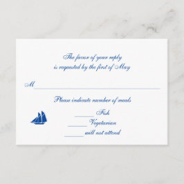 Tarjetas de respuesta RSVP/Reply "On the Sea"