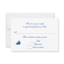 Tarjetas de respuesta RSVP/Reply "On the Sea"