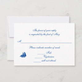 Tarjetas de respuesta RSVP/Reply "On the Sea"
