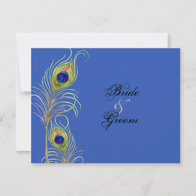 Tarjetas de respuesta RSVP Royal Blue de Feers (Anverso)