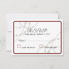 Tarjetas de respuesta simple de Pearls Boda