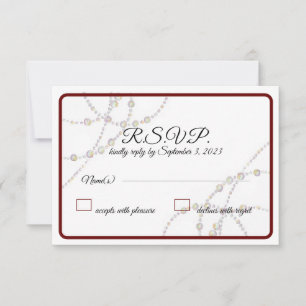 Tarjetas de respuesta simple de Pearls Boda