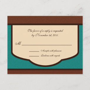 Tarjetas de respuesta Verde azulada y Mocha dulce