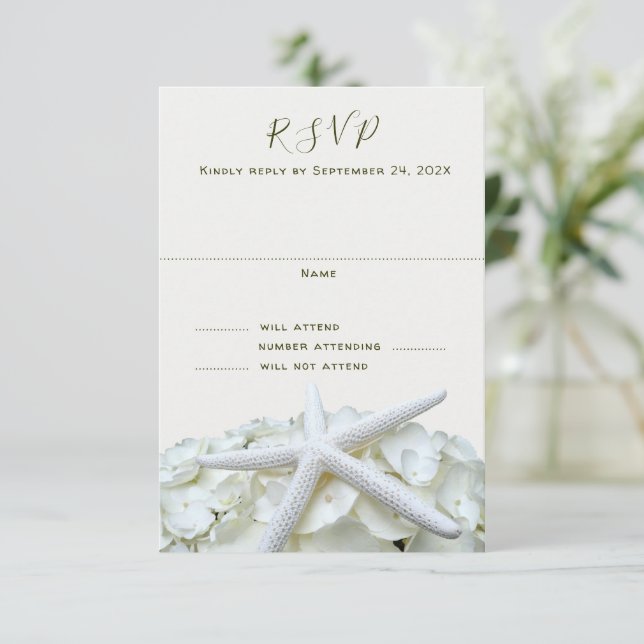 Tarjetas de respuesta verticales del Boda blanco d (Anverso de pie)