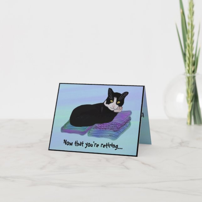 Tarjetas de retiro para la siesta del gato de Tuxe (Anverso)