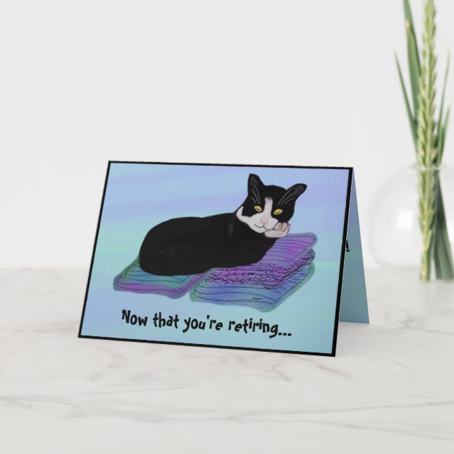 Tarjetas de retiro para la siesta del gato de Tuxe (Anverso)