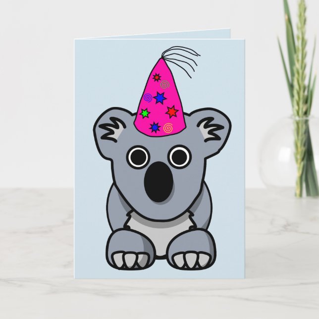 TARJETAS DE REUNIÓN CUTE KOALA BEAR CUMPLEAÑOS (Anverso)