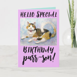 TARJETAS DE REUNIÓN DE CALICO CAT CUMPLEAÑOS
