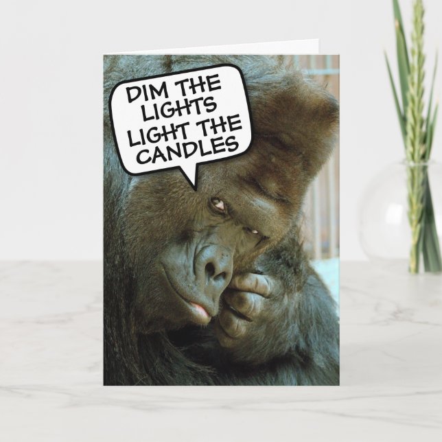 TARJETAS DE REUNIÓN DEL CUMPLEAÑOS DE GORILLA FUNN (Anverso)