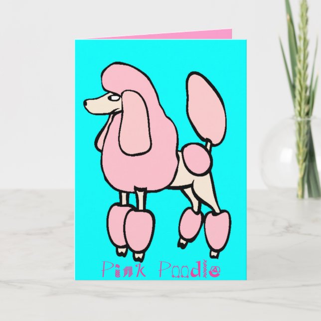 TARJETAS DE REUNIÓN - DISEÑO DE POODLE ROSA - NOTE (Anverso)