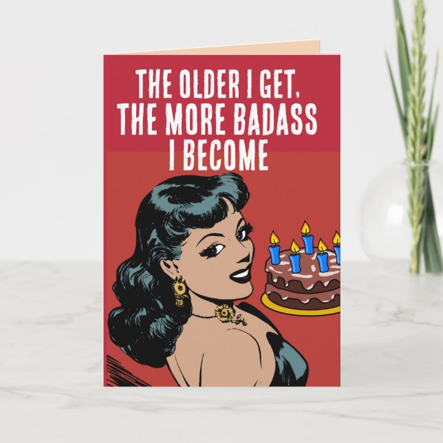 TARJETAS DE REUNIÓN FUNNY RETRO PARA MUJERES AMIGA (Anverso)