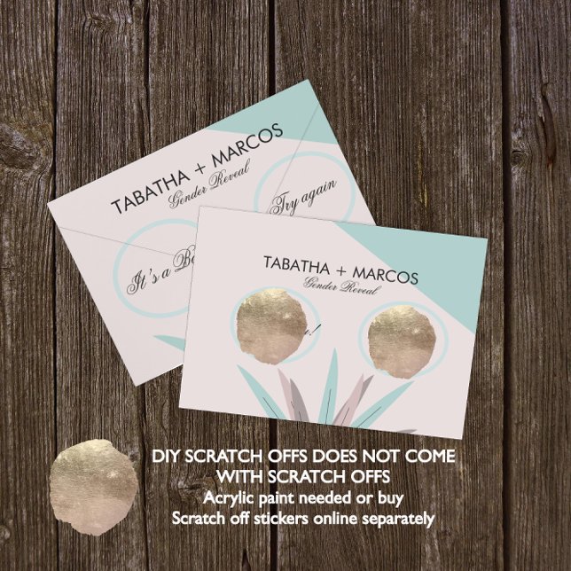 Tarjetas de Revelación de Género de Bebé Tribal BO (Subido por el creador)