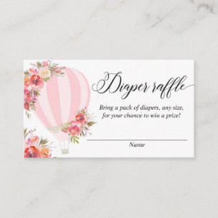 Tarjetas de rifa de balón con globo aerostático de