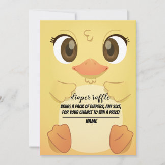 tarjetas de rifa de pañal neutro género de pato li