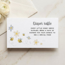 Tarjetas de Rifa de Pañales Bumble Bee – Baby Show