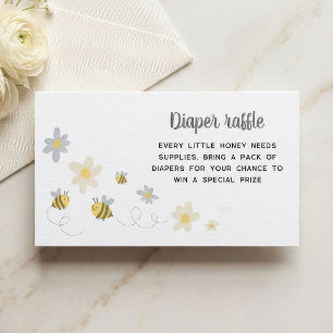 Tarjetas de Rifa de Pañales Bumble Bee – Baby Show