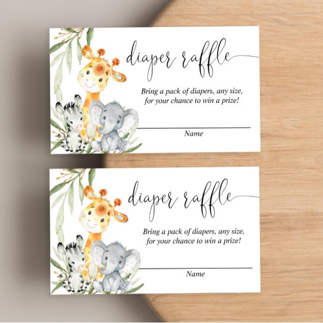 Tarjetas de rifa de pañales neutros de género para (Subido por el creador)