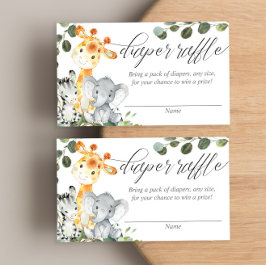 Tarjetas de rifa de pañales neutros para el uso de