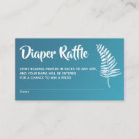 Tarjetas de rifa de pañales para baby shower con g
