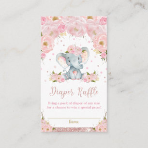 Tarjetas de rifa de pañales para baby shower de el