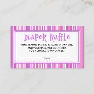 Tarjetas de rifa de pañales para baby shower de ni