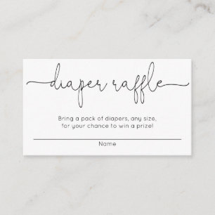 Tarjetas de rifa de pañales para la ducha de bebé,