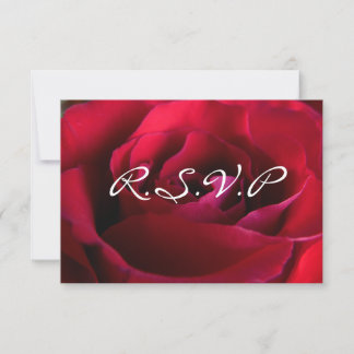 Tarjetas de Rosa Roja Personalizadas RSVP