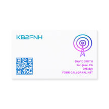 Tarjetas de Rótulo de llamadas de radio amateur co