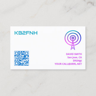 Tarjetas de Rótulo de llamadas de radio amateur co
