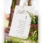 Tarjetas de Rótulo para la tabla de bodas modernas<br><div class="desc">Tarjetas elegantes de la tabla de asientos de la boda moderna: utilice estas listas de la tabla de caligrafía romántica para su tabla de asientos en su boda o evento. Este diseño presenta la palabra "Tabla" en una elegante caligrafía suave. Está decorado en negro, ¡pero puedes cambiar el color a...</div>
