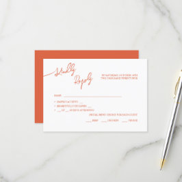 Tarjetas de RSVP Boda boho-chic, colores pastel.