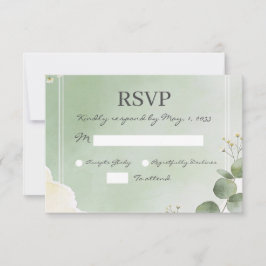 Tarjetas de RSVP Botánicas Sage Whisper