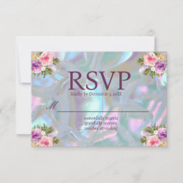 Tarjetas de RSVP con iridiscencia de Nácar