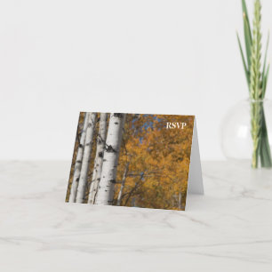 Tarjetas de RSVP de Aspen Alley en otoño naranja
